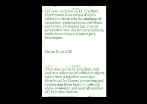 n°30 — Donner corps : le specimen typographique chez Lineto. Auteur: Olivier Lebrun