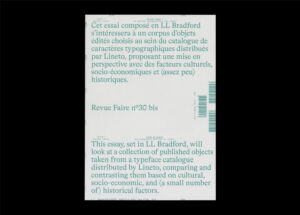 n°30 bis — Donner corps : le specimen typographique chez Lineto. Auteur: Olivier Lebrun