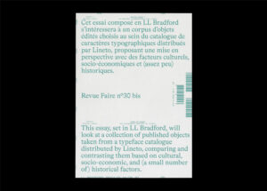 n°30 bis — Types of types: the typographic specimen by Lineto. Author: Olivier Lebrun